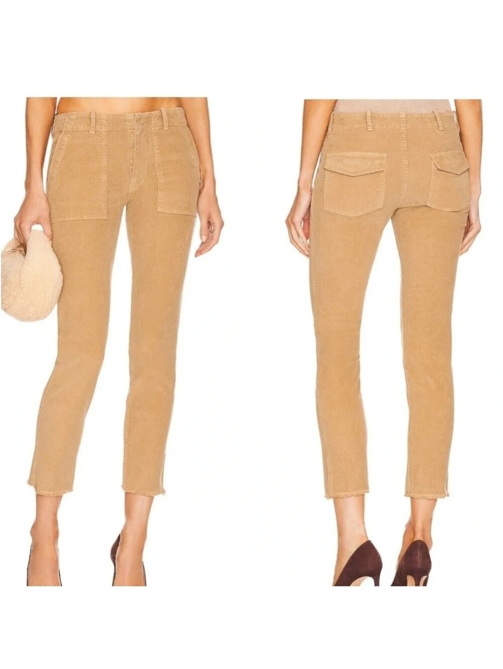 Nili Lotan Jenna Pant Size 6 Cropped Raw Hem